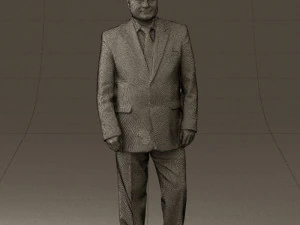 man in suit russian flag 0577 3d print ready 3D Print Model