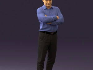 西装男灰裤蓝上衣 0578 3D 打印模型