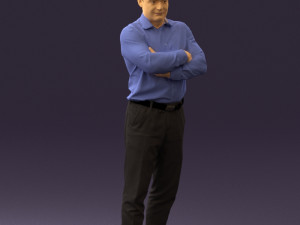 man in suit gray pants blue top 0578 Modelo de impresión 3D