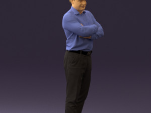 man in suit gray pants blue top 0578 Modelo de impresión 3D