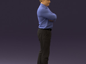 man in suit gray pants blue top 0578 Modelo de impresión 3D
