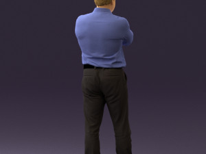 man in suit gray pants blue top 0578 Modelo de impresión 3D