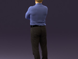 man in suit gray pants blue top 0578 Modelo de impresión 3D