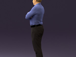man in suit gray pants blue top 0578 Modelo de impresión 3D