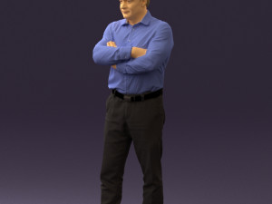 man in suit gray pants blue top 0578 Modelo de impresión 3D