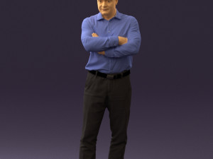 man in suit gray pants blue top 0578 Modelo de impresión 3D
