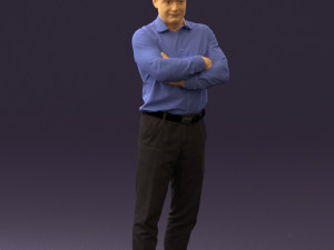 man in suit gray pants blue top 0578 Modelo de impresión 3D