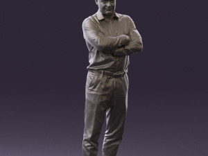 man in suit gray pants blue top 0578 Modelo de impresión 3D