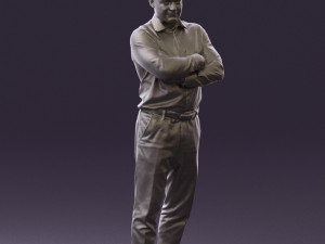 man in suit gray pants blue top 0578 Modelo de impresión 3D