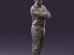 man in suit gray pants blue top 0578 Modelo de impresión 3D