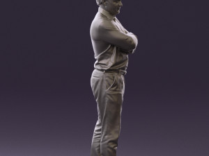 man in suit gray pants blue top 0578 Modelo de impresión 3D