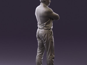 man in suit gray pants blue top 0578 Modelo de impresión 3D