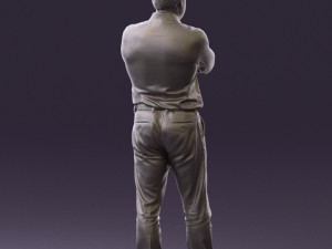 man in suit gray pants blue top 0578 Modelo de impresión 3D