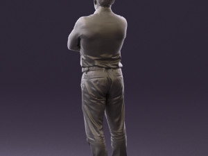 man in suit gray pants blue top 0578 Modelo de impresión 3D