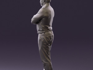 man in suit gray pants blue top 0578 Modelo de impresión 3D