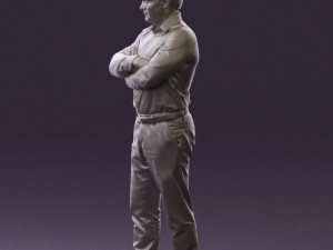 man in suit gray pants blue top 0578 Modelo de impresión 3D