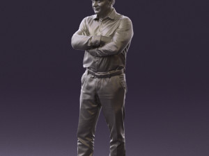 man in suit gray pants blue top 0578 Modelo de impresión 3D