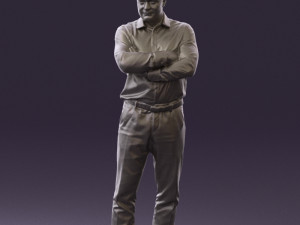man in suit gray pants blue top 0578 Modelo de impresión 3D