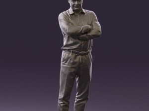 man in suit gray pants blue top 0578 Modelo de impresión 3D