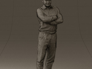man in suit gray pants blue top 0578 Modelo de impresión 3D
