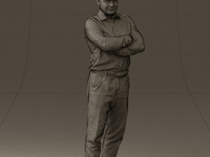 man in suit gray pants blue top 0578 Modelo de impresión 3D