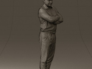 man in suit gray pants blue top 0578 Modelo de impresión 3D
