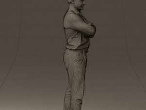 man in suit gray pants blue top 0578 Modelo de impresión 3D