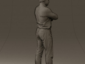 man in suit gray pants blue top 0578 Modelo de impresión 3D
