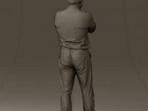 man in suit gray pants blue top 0578 Modelo de impresión 3D