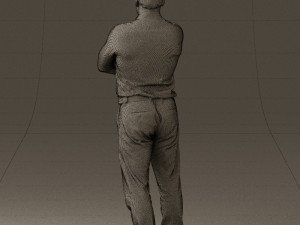 man in suit gray pants blue top 0578 Modelo de impresión 3D