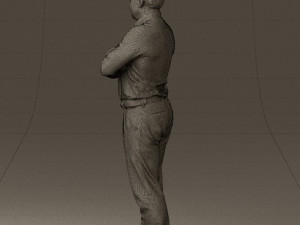 man in suit gray pants blue top 0578 Modelo de impresión 3D