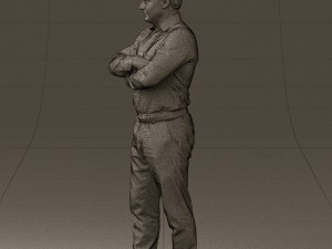 man in suit gray pants blue top 0578 Modelo de impresión 3D