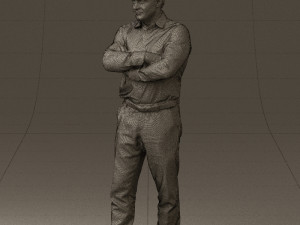 man in suit gray pants blue top 0578 Modelo de impresión 3D