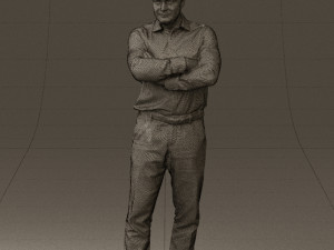 man in suit gray pants blue top 0578 Modelo de impresión 3D