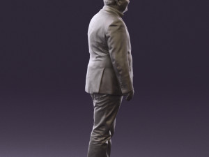 man in suit blue top black bottom 0580 3D Model