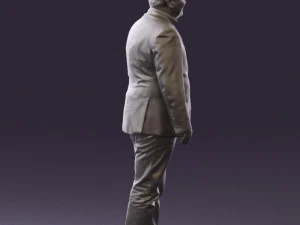 man in suit blue top black bottom 0580 3D Model