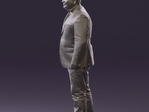 man in suit blue top black bottom 0580 3D Model