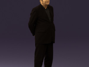 man in full blavk suit 0583 3Dモデル