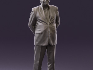 man in full blavk suit 0583 3Dモデル