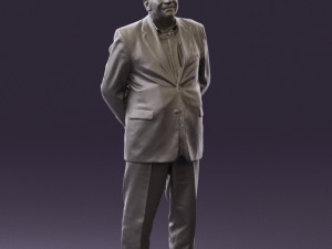 man in full blavk suit 0583 3Dモデル