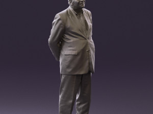 man in full blavk suit 0583 3Dモデル