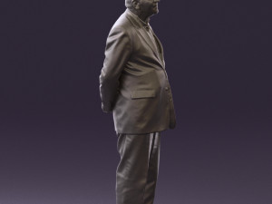man in full blavk suit 0583 3Dモデル