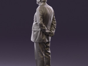 man in full blavk suit 0583 3Dモデル