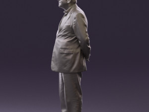 man in full blavk suit 0583 3Dモデル
