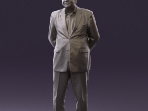 man in full blavk suit 0583 3Dモデル