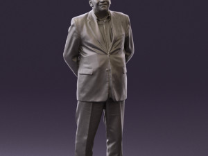 man in full blavk suit 0583 3Dモデル