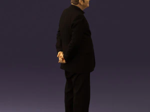 man in full blavk suit 0583 3d print ready 3D Print Model
