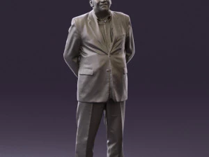 man in full blavk suit 0583 3d print ready 3D Print Model