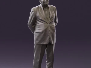 man in full blavk suit 0583 3d print ready 3D Print Model