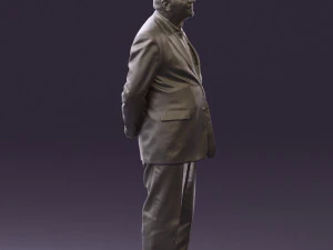 man in full blavk suit 0583 3d print ready 3D Print Model